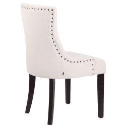 Chaise de salle à manger Aberdeen velours antique crème