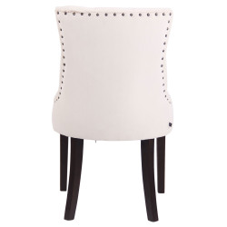 Chaise de salle à manger Aberdeen velours antique crème
