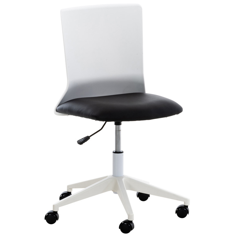Fauteuil de bureau Apolda, simili cuir noir