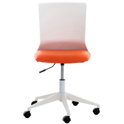 Fauteuil de bureau Apolda, cuir artificiel orange