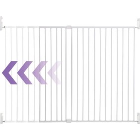 Dreambaby Barriere de sécurité Broadway Gro-Gate Extra-Large et Extra-Grande (pour 76 - 134 cm), blanc