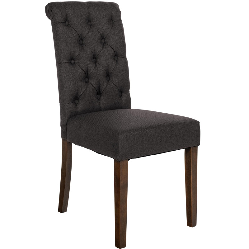 Chaise de salle à manger tissu Lisburn noir