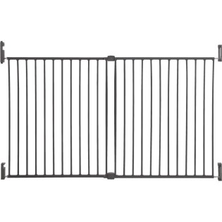 DREAMBABY Barriere de sécurité Extra large BROADWAY Gro Gate - A visser -  L 76/134,5 x H 76 cm - Grise