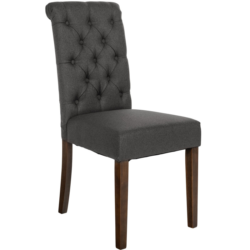 Chaise de salle à manger tissu Lisburn gris foncé