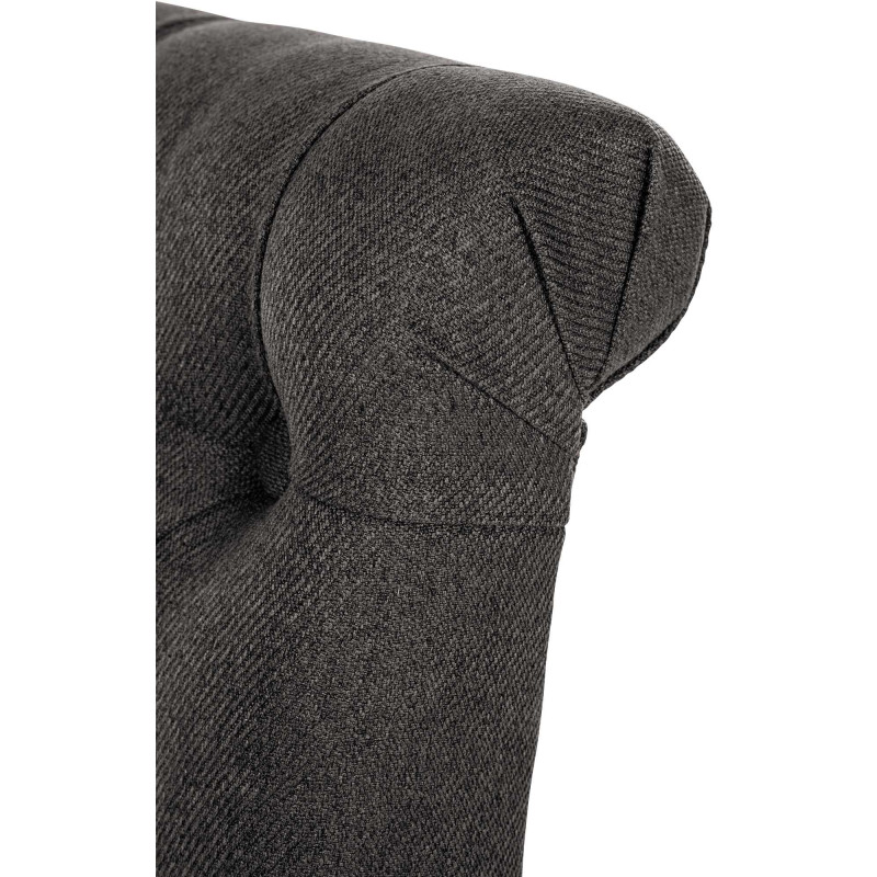 Chaise de salle à manger tissu Lisburn gris foncé