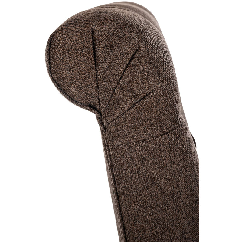Chaise de salle à manger tissu Lisburn brun