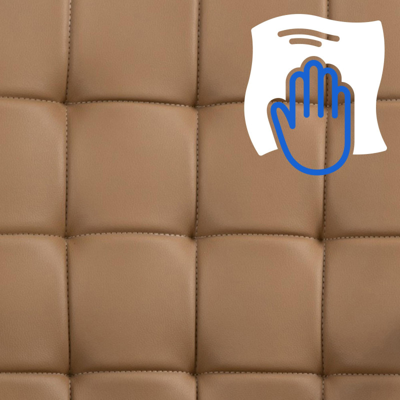 Silla De Oficina Terni Marrón claro,Simil cuero