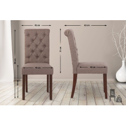 Chaise de salle à manger tissu Lisburn taupe