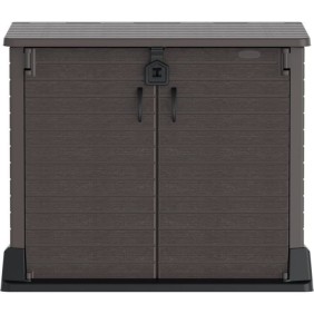 Armoire de rangement Duramax StoreAway pour 2 poubelles - 850L - Marron