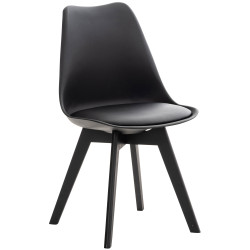 Chaise Linares noir/noir