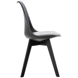 Chaise Linares noir/noir