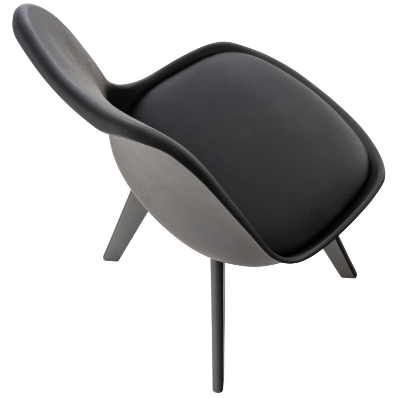 Chaise Linares noir/noir