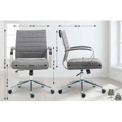 Silla de oficina Oakland Tela,Gris