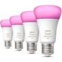 Philips Hue White é Color Ambiance, ampoule LED connectée E27, équivalent 60W, 800 lumen, Pack de 4, compatible Bluetooth