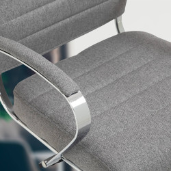 Fauteuil de bureau Oakland en tissu gris