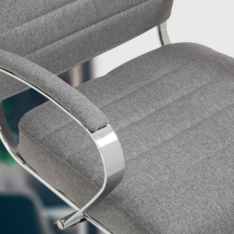 Fauteuil de bureau Oakland en tissu gris