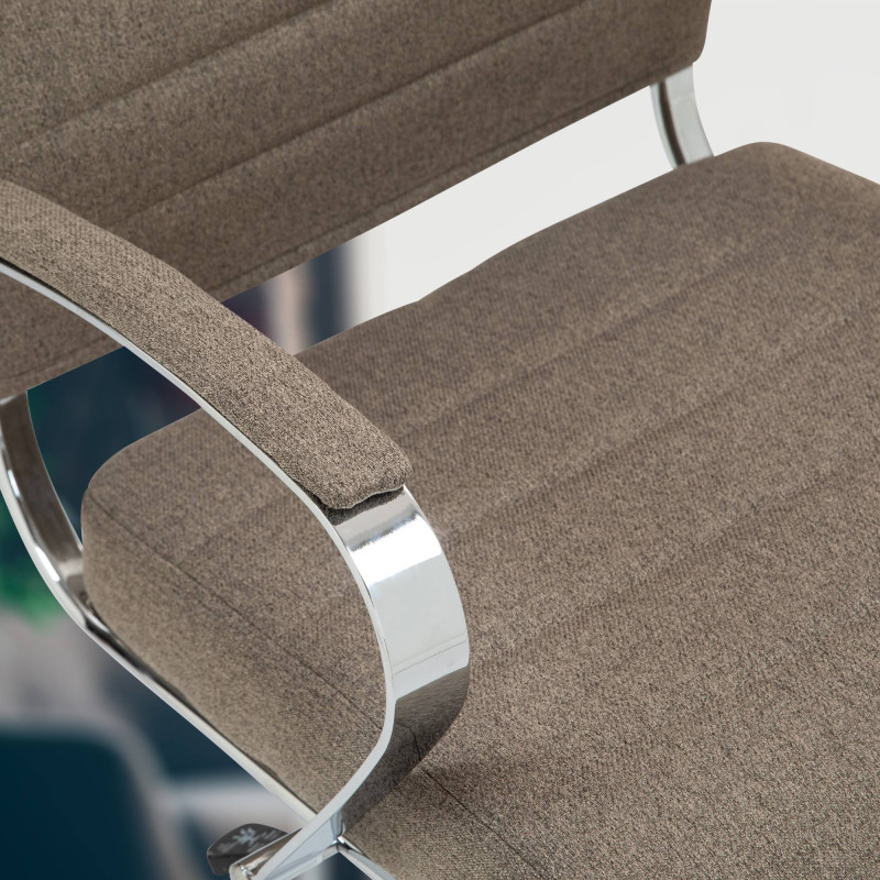 Fauteuil de bureau Oakland tissu taupe