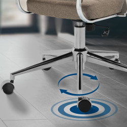 Silla de oficina Oakland Tela,Gris topo