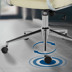 Fauteuil de bureau Oakland, tissu crème