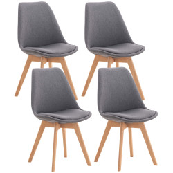 Lot de 4 chaises en tissu...