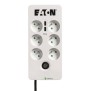 Multiprise/Parafoudre - EATON Protection Box 6 Tel USB FR - PB6TUF - 6 prises FR + 1 prise tel/RJ + 2 ports USB - Blanc & Noir