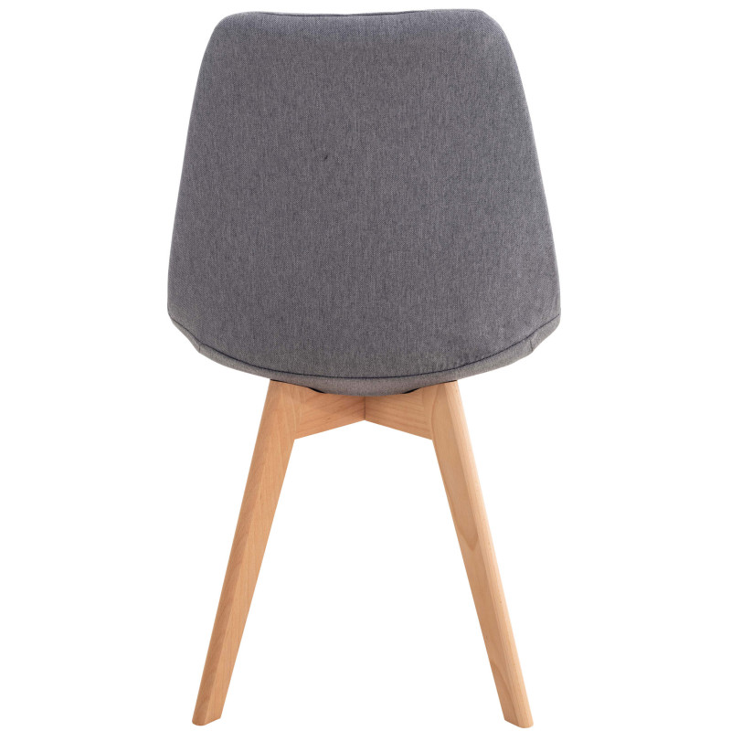 Lot de 4 chaises en tissu Linares gris
