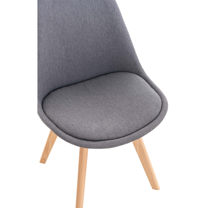 Lot de 4 chaises en tissu Linares gris