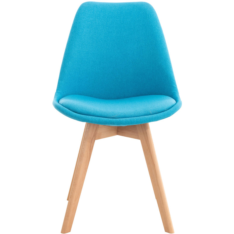 Lot de 4 chaises en tissu Linares turquoise