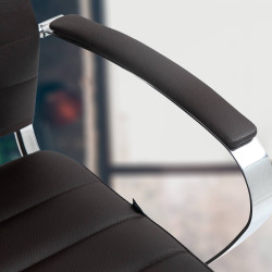 Silla de oficina Oakland Cuero auténtico,Marrón