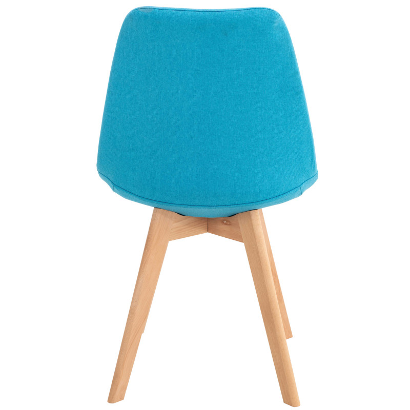 Lot de 4 chaises en tissu Linares turquoise
