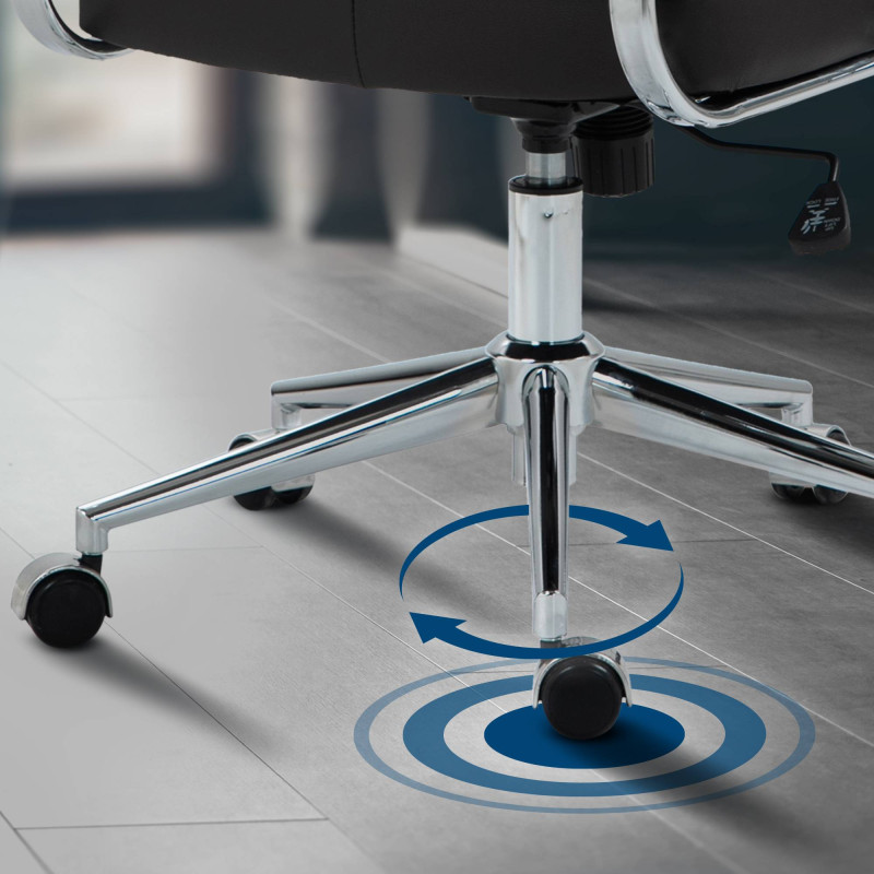 Fauteuil de bureau Oakland en cuir véritable marron