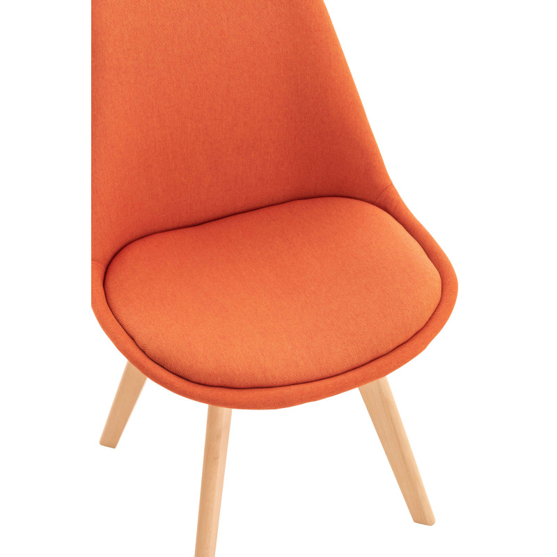 Lot de 4 chaises en tissu Linares orange