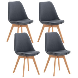 Lot de 4 chaises en tissu...