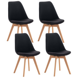 Lot de 4 chaises en tissu...