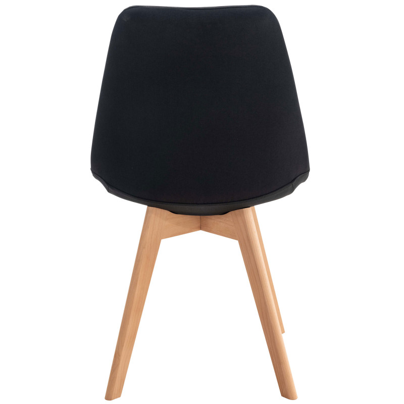 Lot de 4 chaises en tissu Linares noir