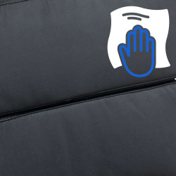 Fauteuil de bureau Cleveland, simili cuir noir