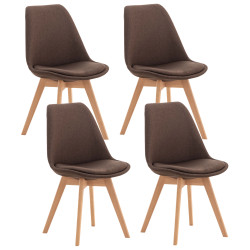 Lot de 4 chaises en tissu...