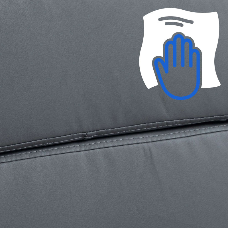 Silla de oficina Cleveland Simil cuero,Gris