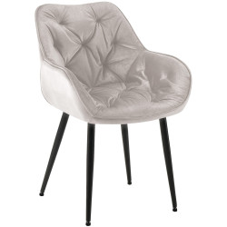 Chaise Tanna velours gris