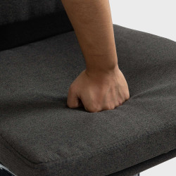 Fauteuil de bureau Cleveland en tissu gris foncé