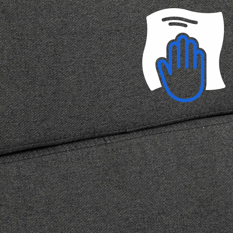 Fauteuil de bureau Cleveland en tissu gris foncé