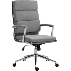 Fauteuil de bureau Cleveland en tissu gris