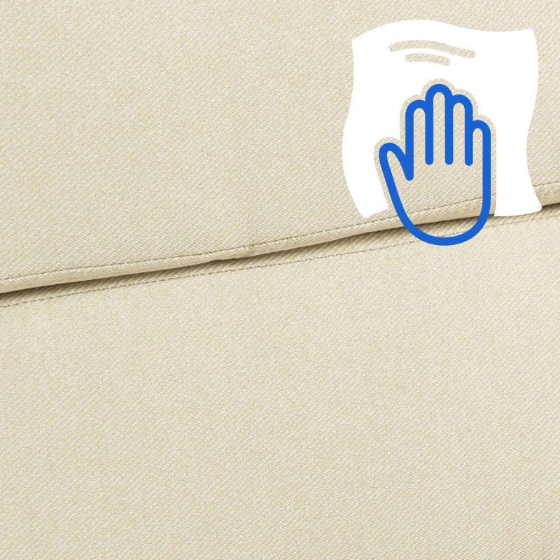 Silla de oficina Cleveland Tela,Crema