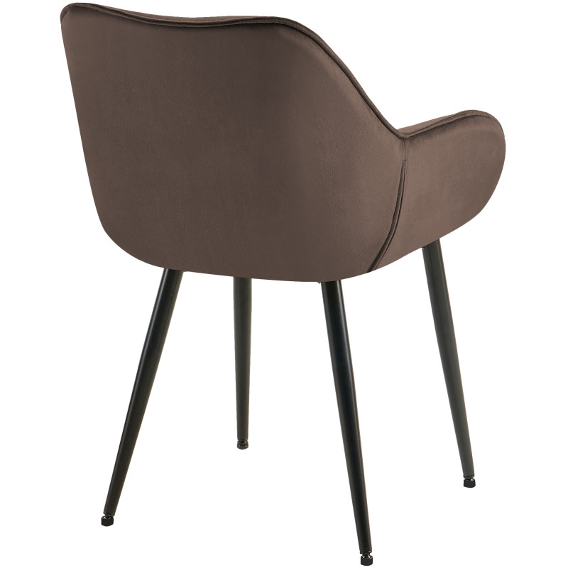 Chaise Tanna velours brun