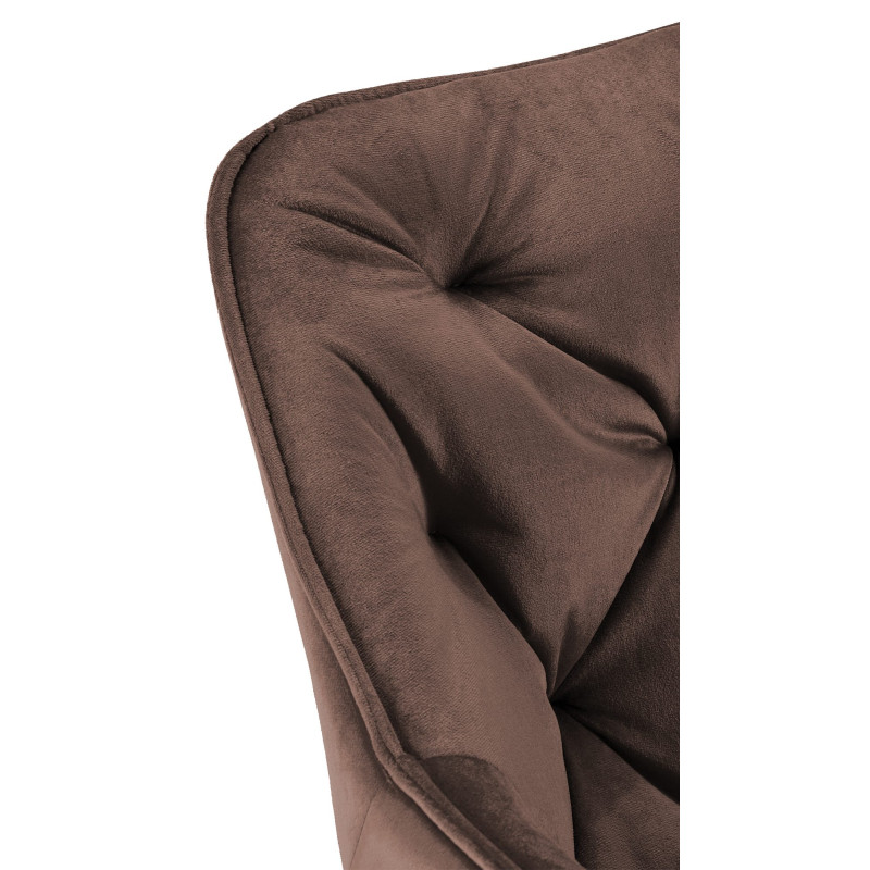 Chaise Tanna velours brun