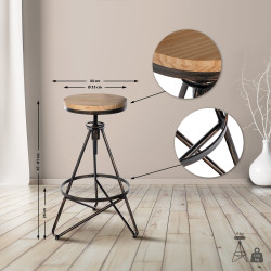 Tabouret de bar Karla bronze