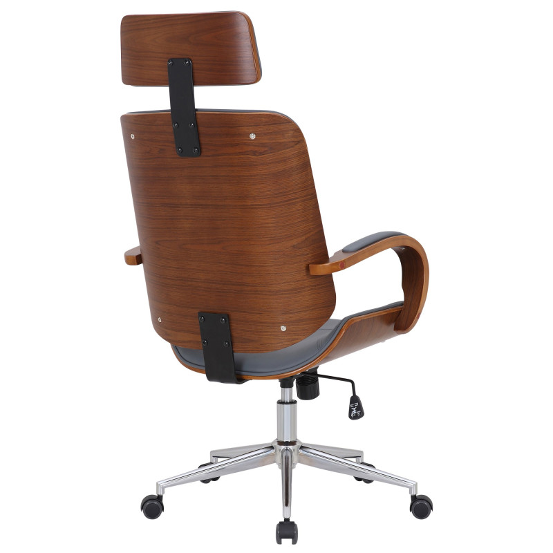 Fauteuil de bureau Dayton noyer/gris