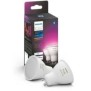 Philips Hue Ampoules LED Connectées White é Color Ambiance GU10, Bluetooth, pack de 2, fonctionne avec Alexa, Google et Homekit