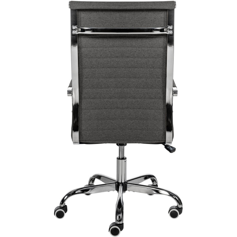 Fauteuil de bureau Amadora en tissu gris foncé