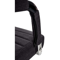 Fauteuil de bureau Amadora en tissu noir